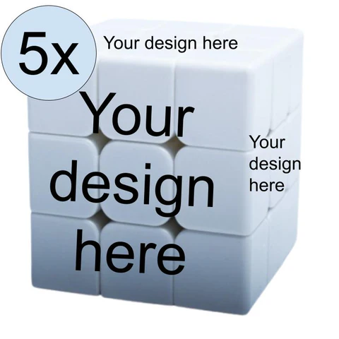 Set of 5 Custom Printed 3x3 Speedcubes